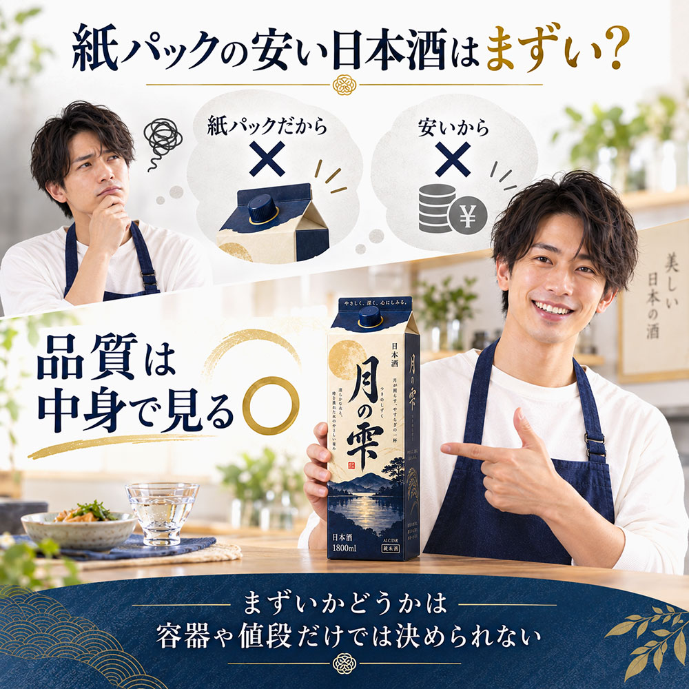 紙パックの安い日本酒はまずい？