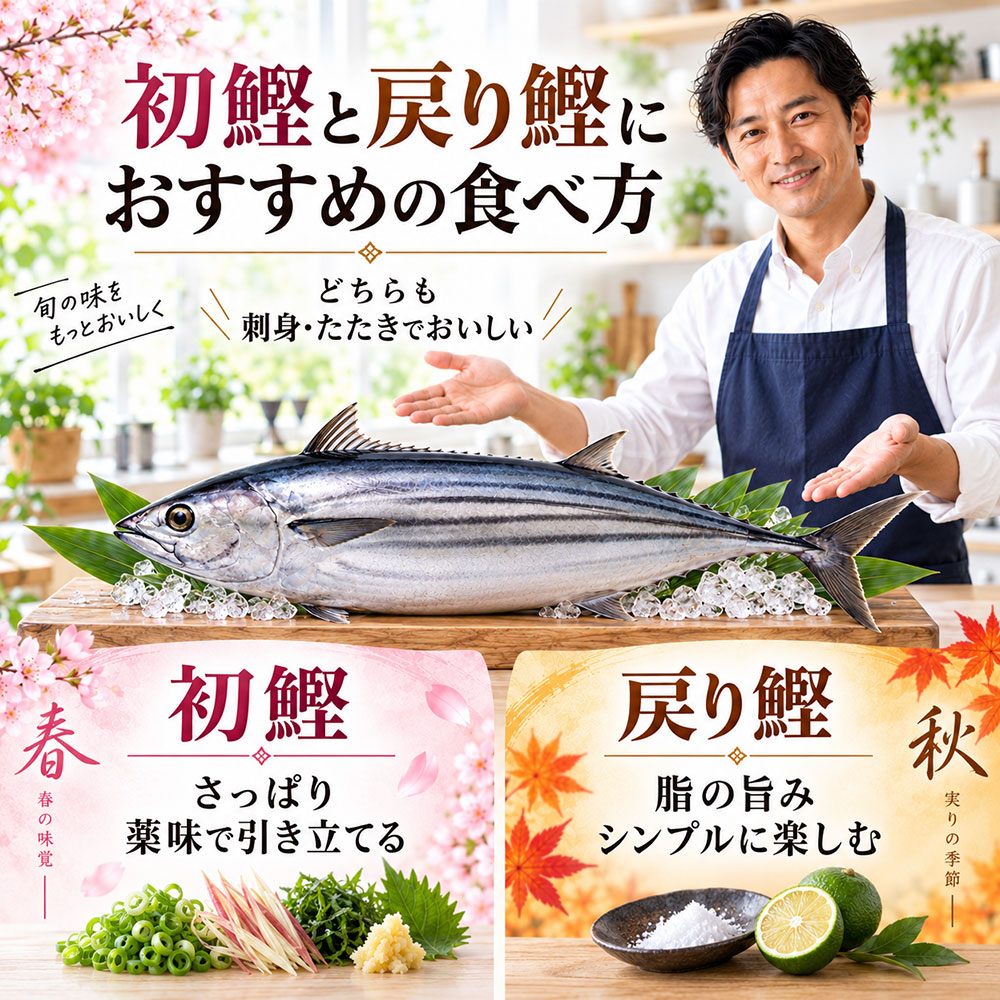 初鰹と戻り鰹におすすめの食べ方