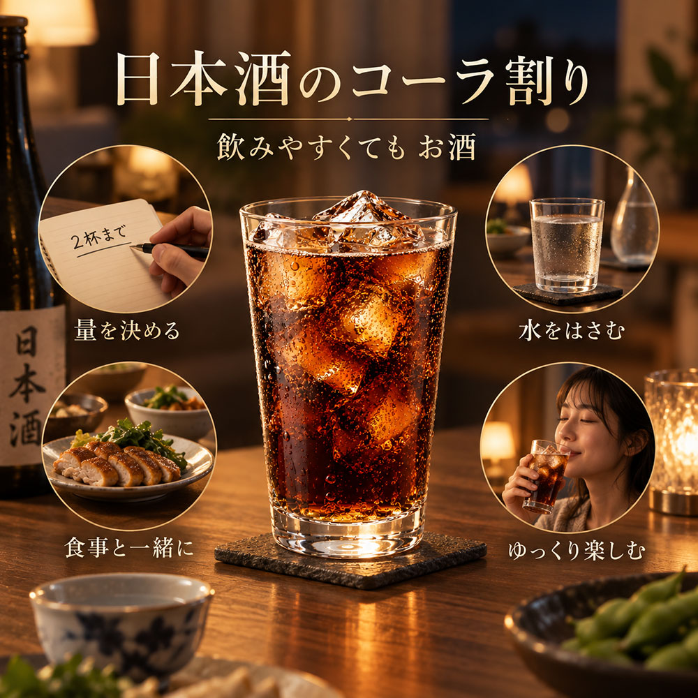 日本酒のコーラ割りを楽しむときの注意点