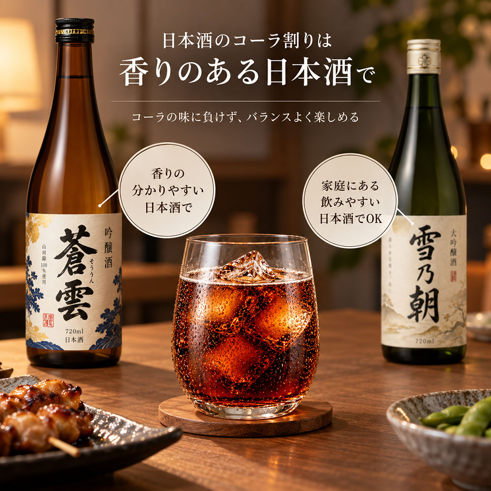 日本酒のコーラ割りに合う日本酒とコーラの選び方
