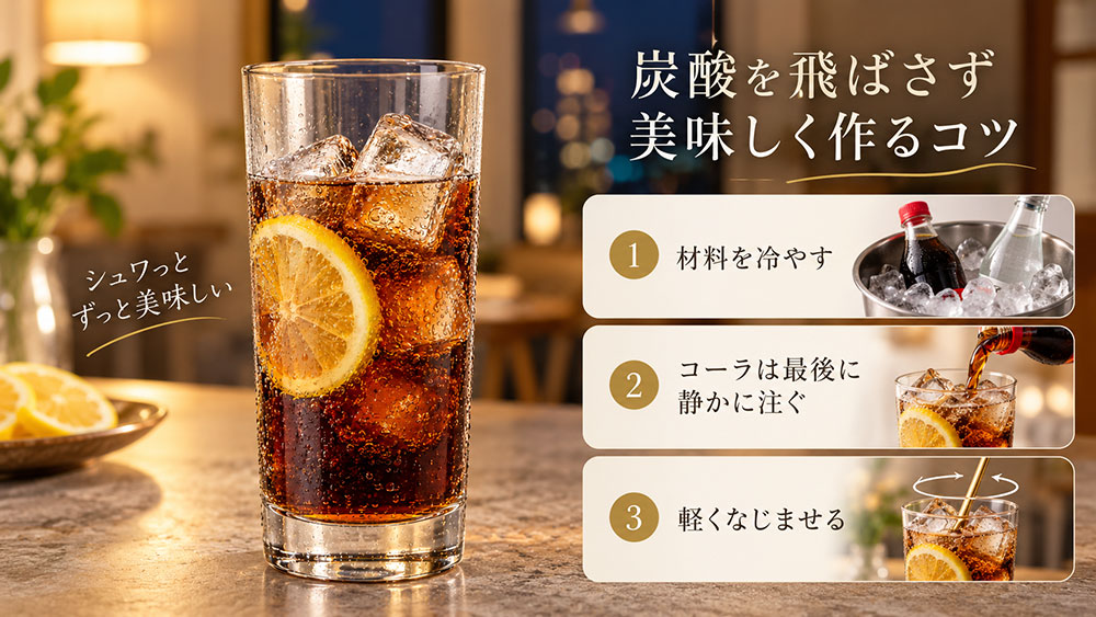 炭酸を飛ばさず美味しく作るコツ
