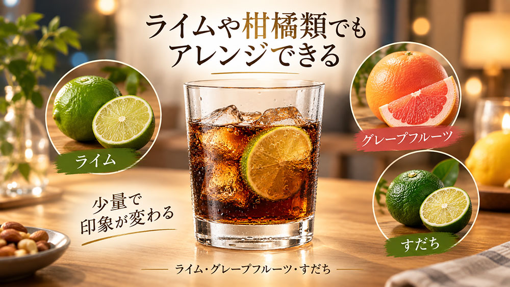 ライムや柑橘類でもアレンジできる
