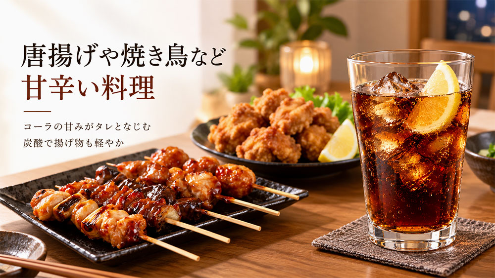 唐揚げや焼き鳥など甘辛い料理