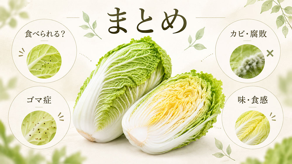 白菜の黒い点は食べられる?:まとめ