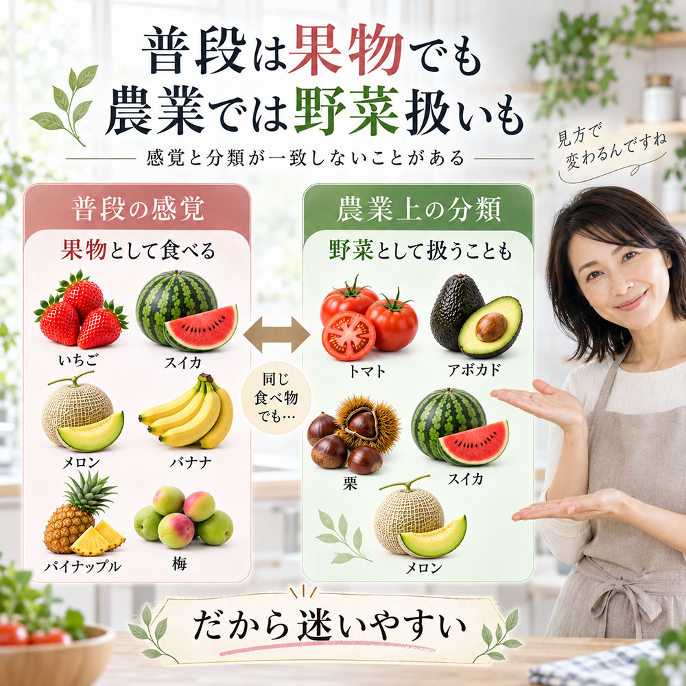 野菜？果物？わかりにくい食材を個別に解説