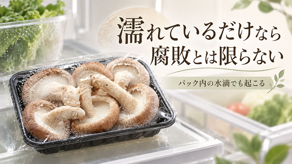 濡れているだけなら腐敗とは限らない