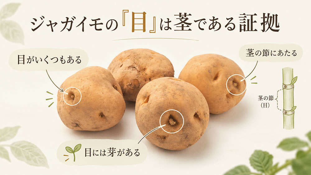 さらに詳しく:ジャガイモの「目」は茎である証拠