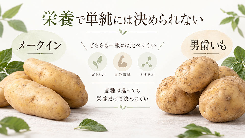 メークインと男爵いもで栄養に大きな違いはある?