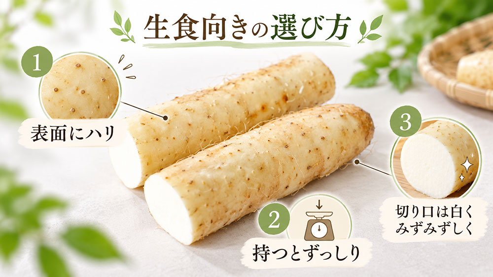 ハリ・重さ・切り口で「みずみずしさ」を見極める