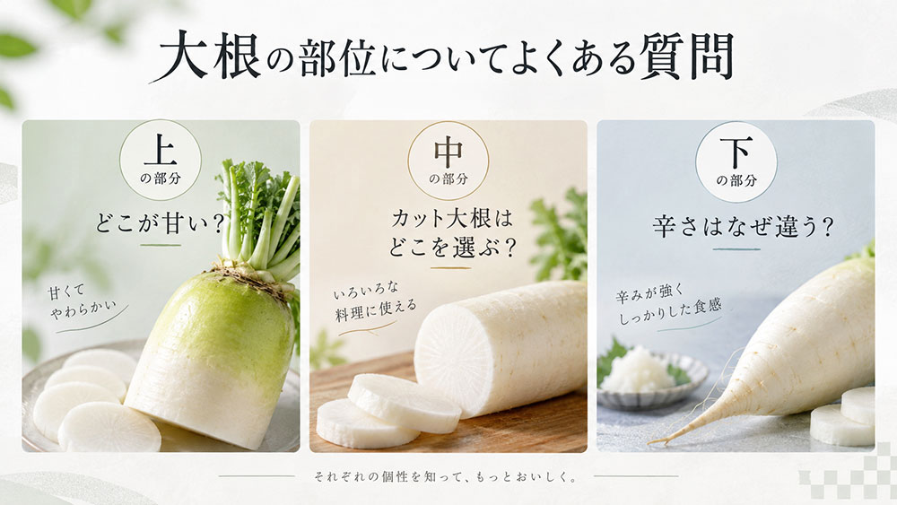 大根の部位についてよくある質問