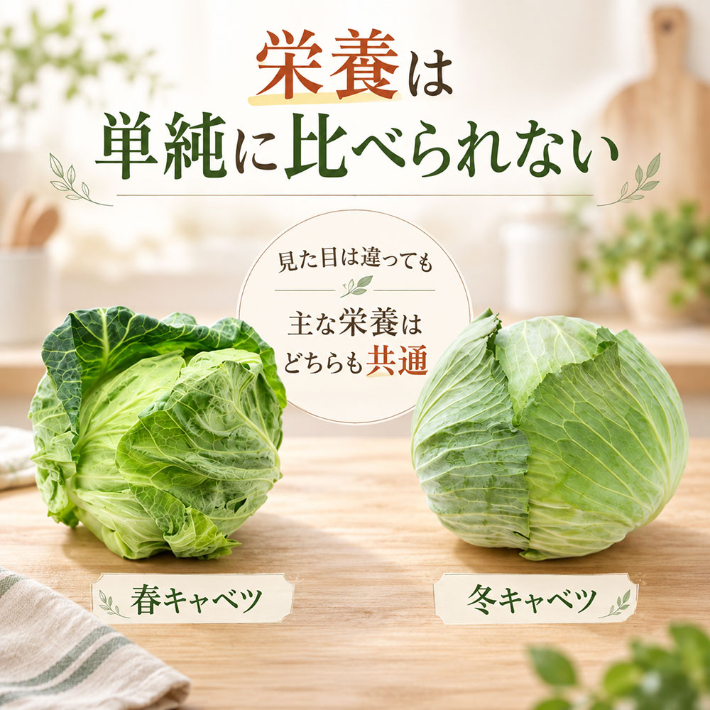 春キャベツと冬キャベツは栄養も違う?