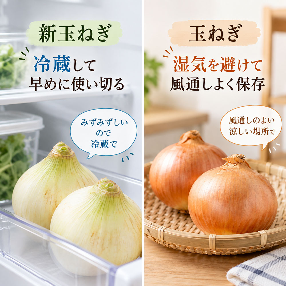買ったあとはどう保存する？｜新玉ねぎと玉ねぎをおいしく保つコツ