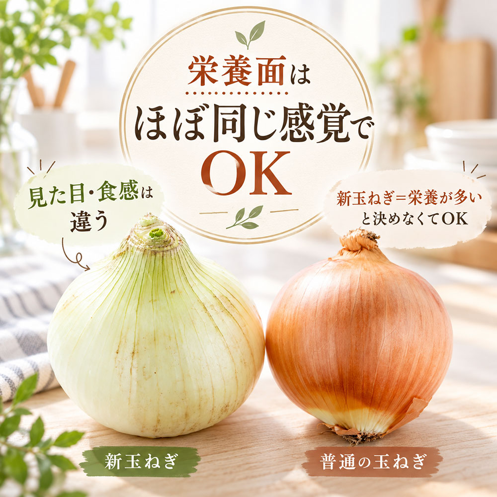 新玉ねぎと玉ねぎは栄養も違う？