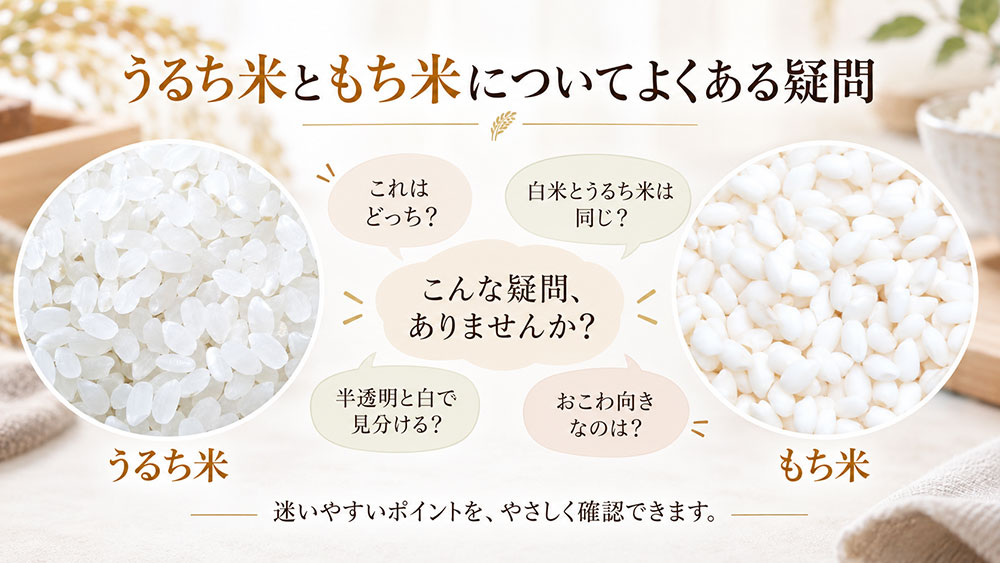 うるち米ともち米についてよくある疑問