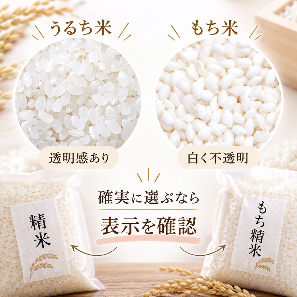 スーパーでも迷わない!うるち米ともち米の見分け方