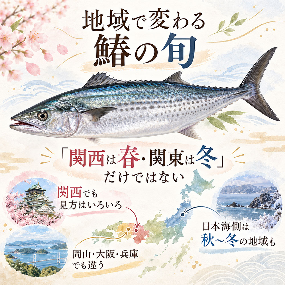 鰆の旬は地域でどう違う？「関西は春・関東は冬」だけではない