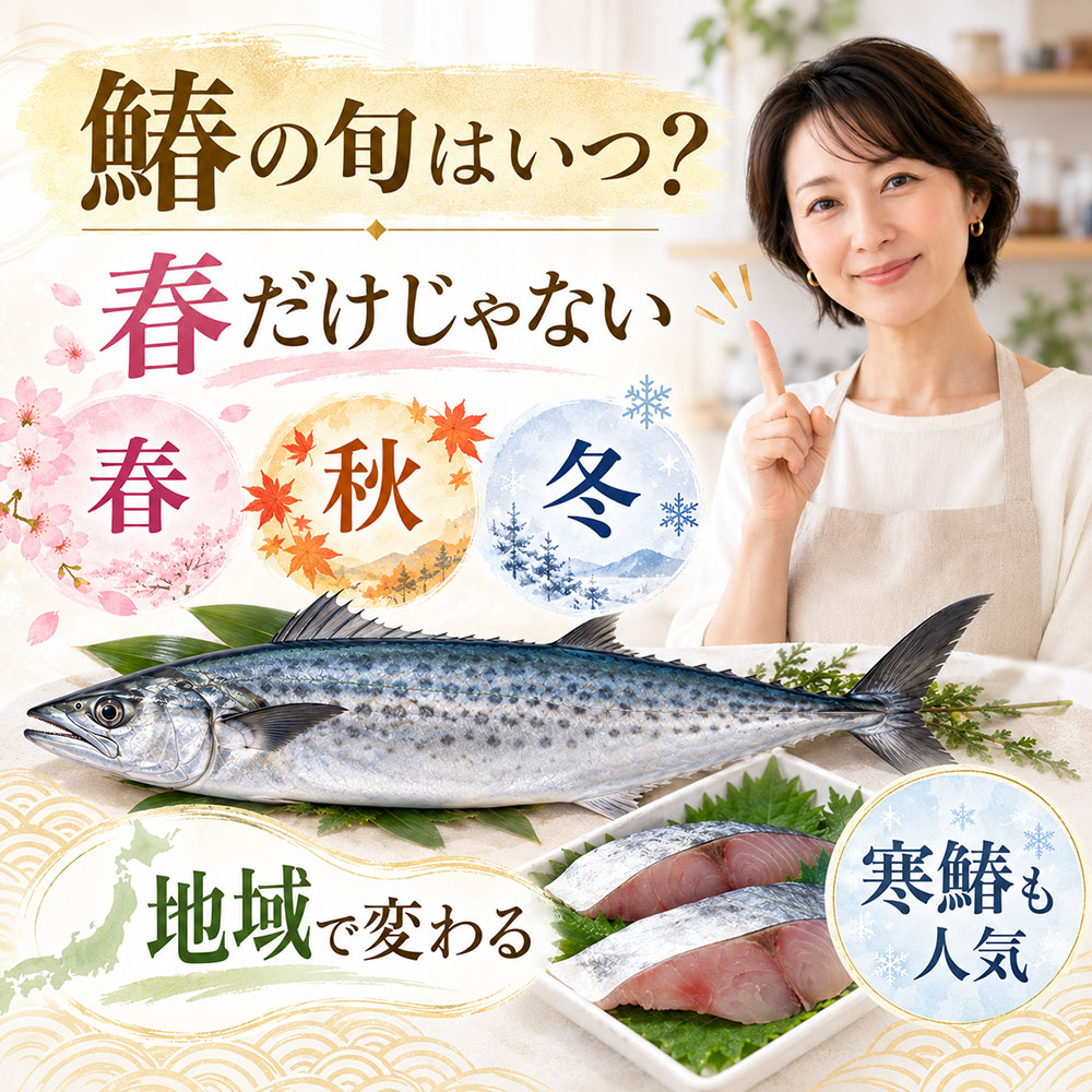 鰆（サワラ）の旬はいつ？春・秋・冬の食べ頃をひと目で整理