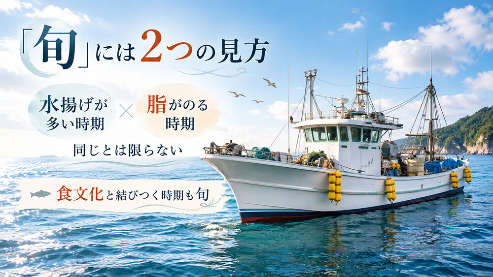 「たくさん獲れる旬」と「脂がのっておいしい旬」は同じとは限らない