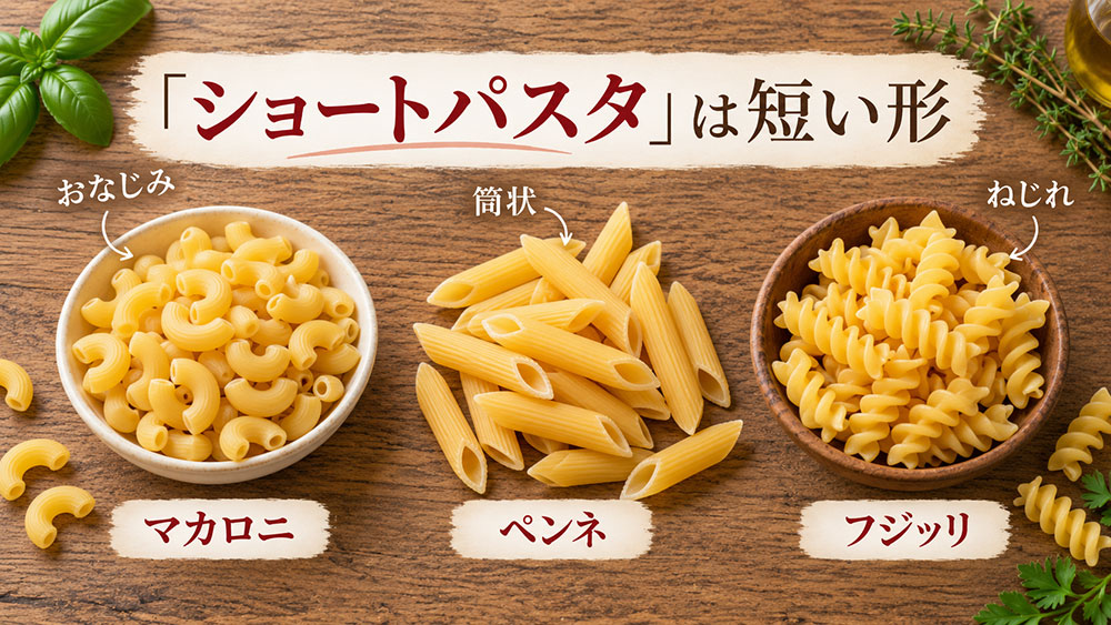 ショートパスタ|マカロニ・ペンネ・フジッリなど