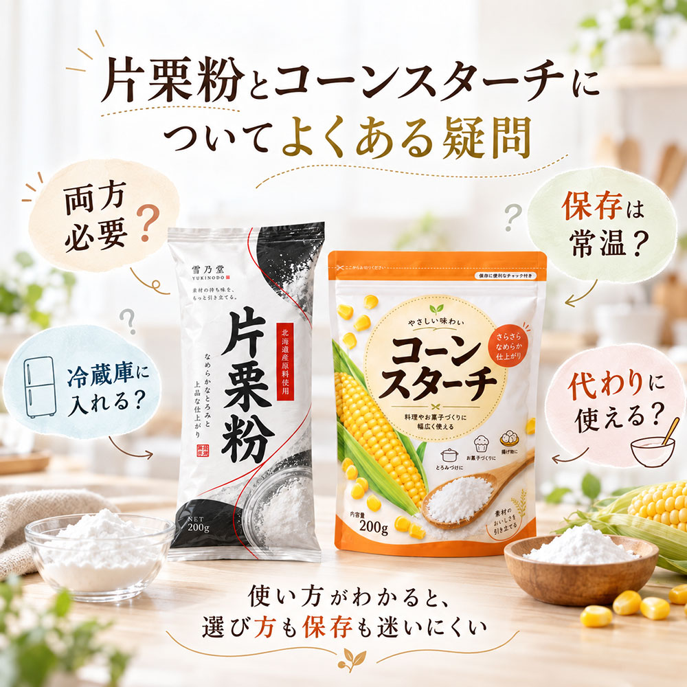 片栗粉とコーンスターチについてよくある疑問