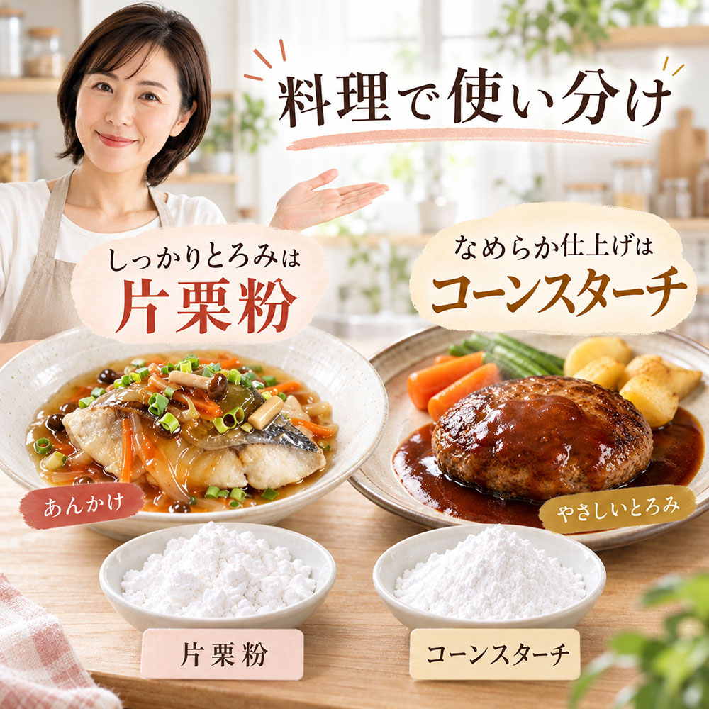 料理ならどっち？とろみ付け・揚げ物で迷わない使い分け
