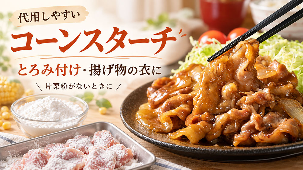 片栗粉の代わりにコーンスターチを使えるのはどんな料理？