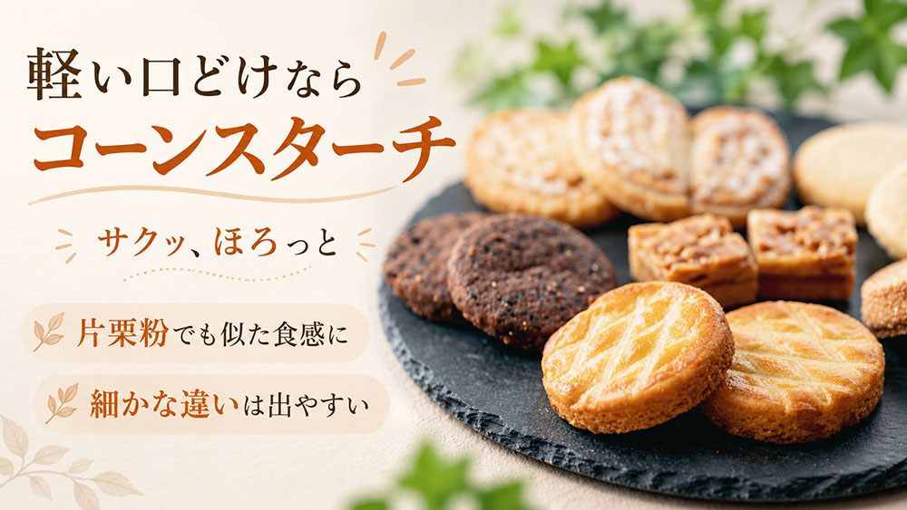 クッキーに使うとどう変わる？片栗粉との食感の違い