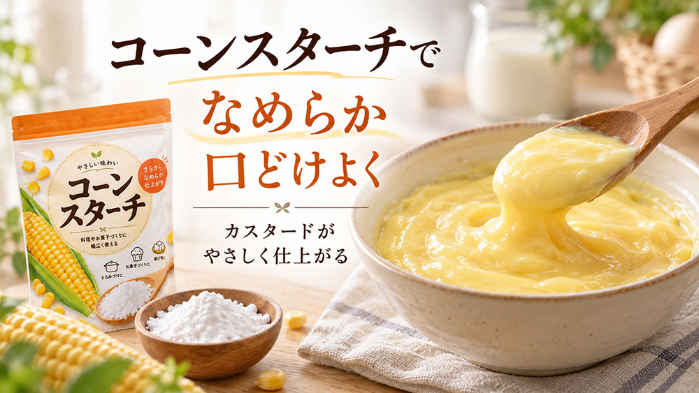 カスタードはなぜコーンスターチがよく使われる？