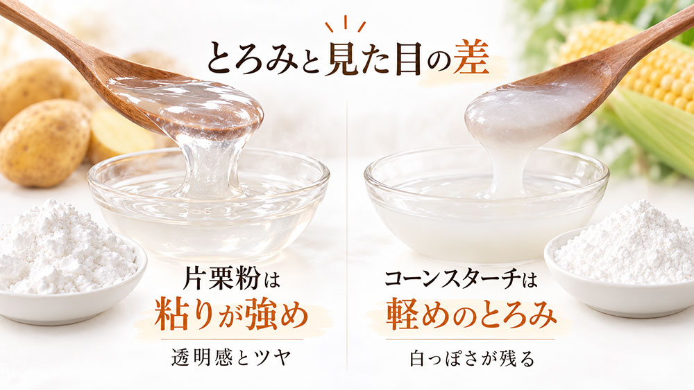 とろみの強さと見た目はどう違う？