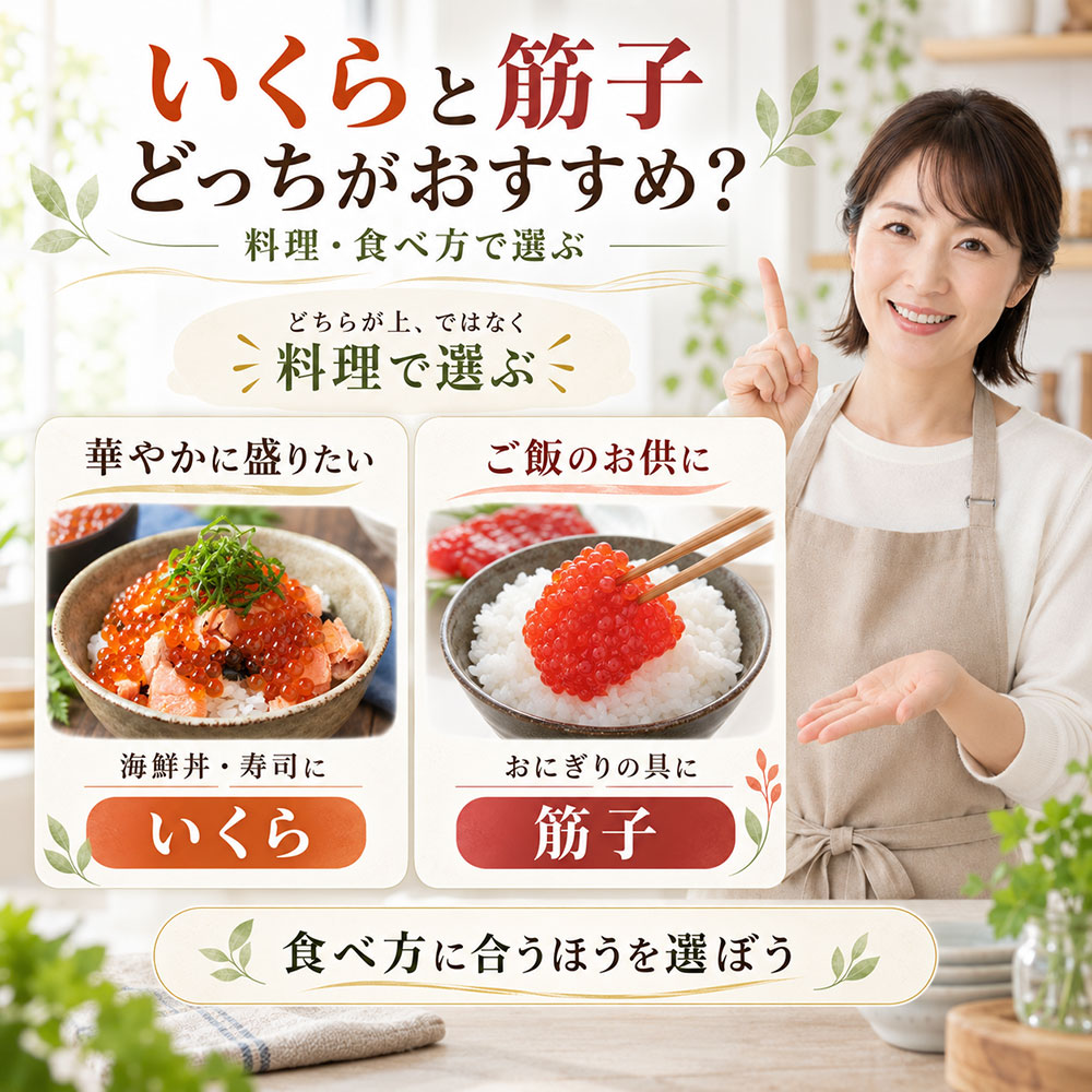 いくらと筋子はどっちがおすすめ？料理・食べ方で選ぶ