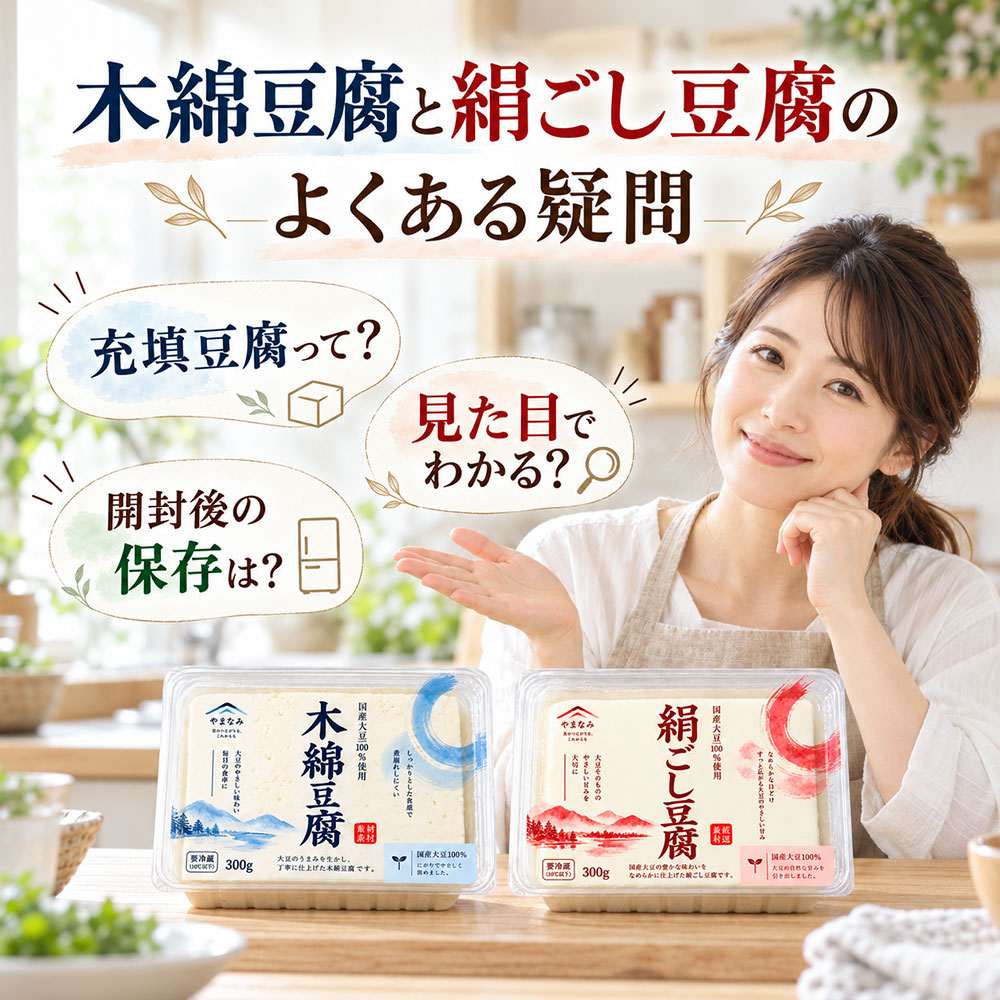 木綿豆腐と絹ごし豆腐についてよくある疑問