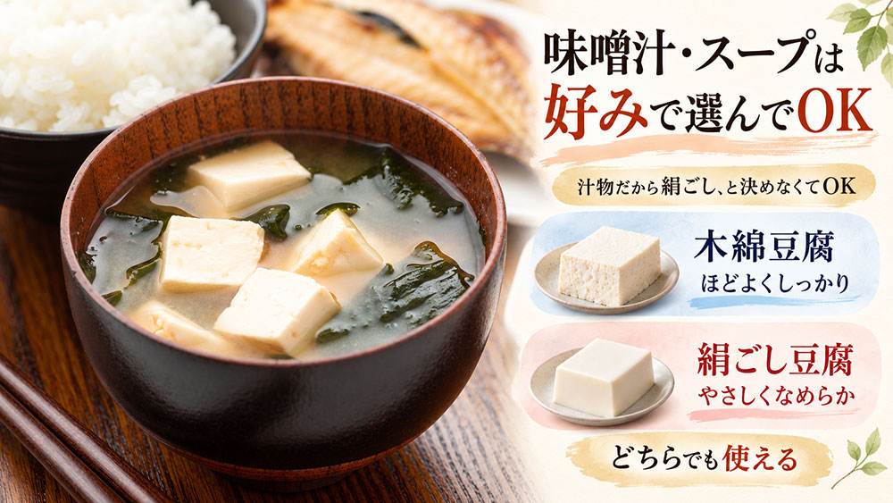 味噌汁・スープはどっち?好みの口当たりで選んでOK