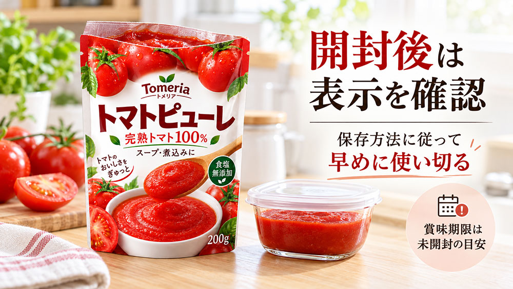 開封後はパッケージの表示を確認して早めに使い切る