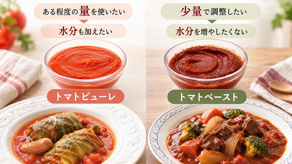 迷ったら「使う量」と「料理の水分」で選ぶ