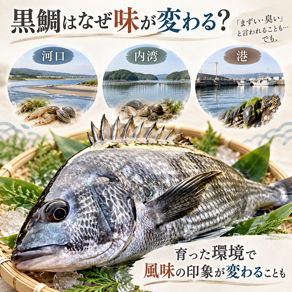 黒鯛はなぜ「まずい・臭い」と言われる？味に差が出る理由