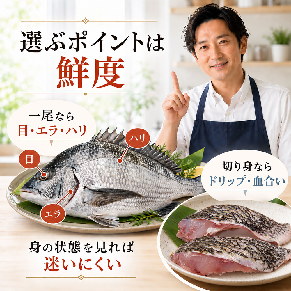 おいしい黒鯛はどう見分ける？スーパーでも迷わない選び方