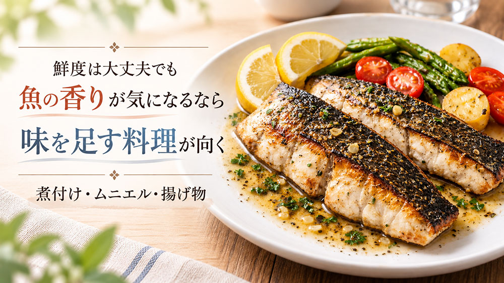 臭みが気になるなら煮付け・ムニエル・揚げ物が使いやすい
