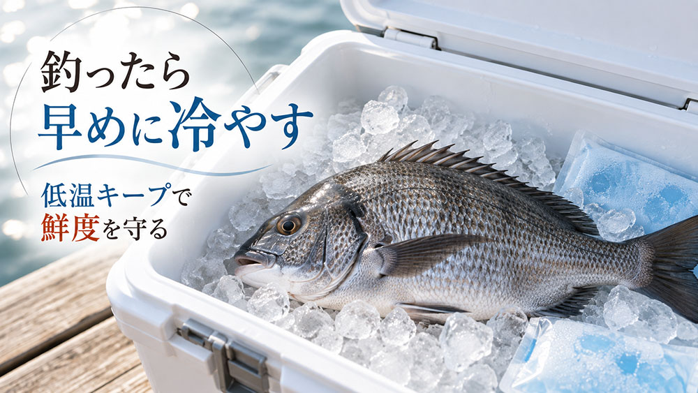 釣った後は放置せず、できるだけ早く冷やす