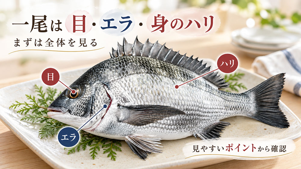 一尾で買うなら目・エラ・身のハリをチェック