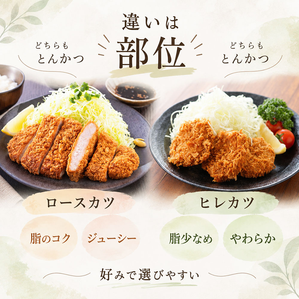 ロースカツとヒレカツは何が違う?