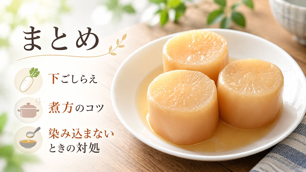 大根の煮物に味をしみ込ませる方法:まとめ