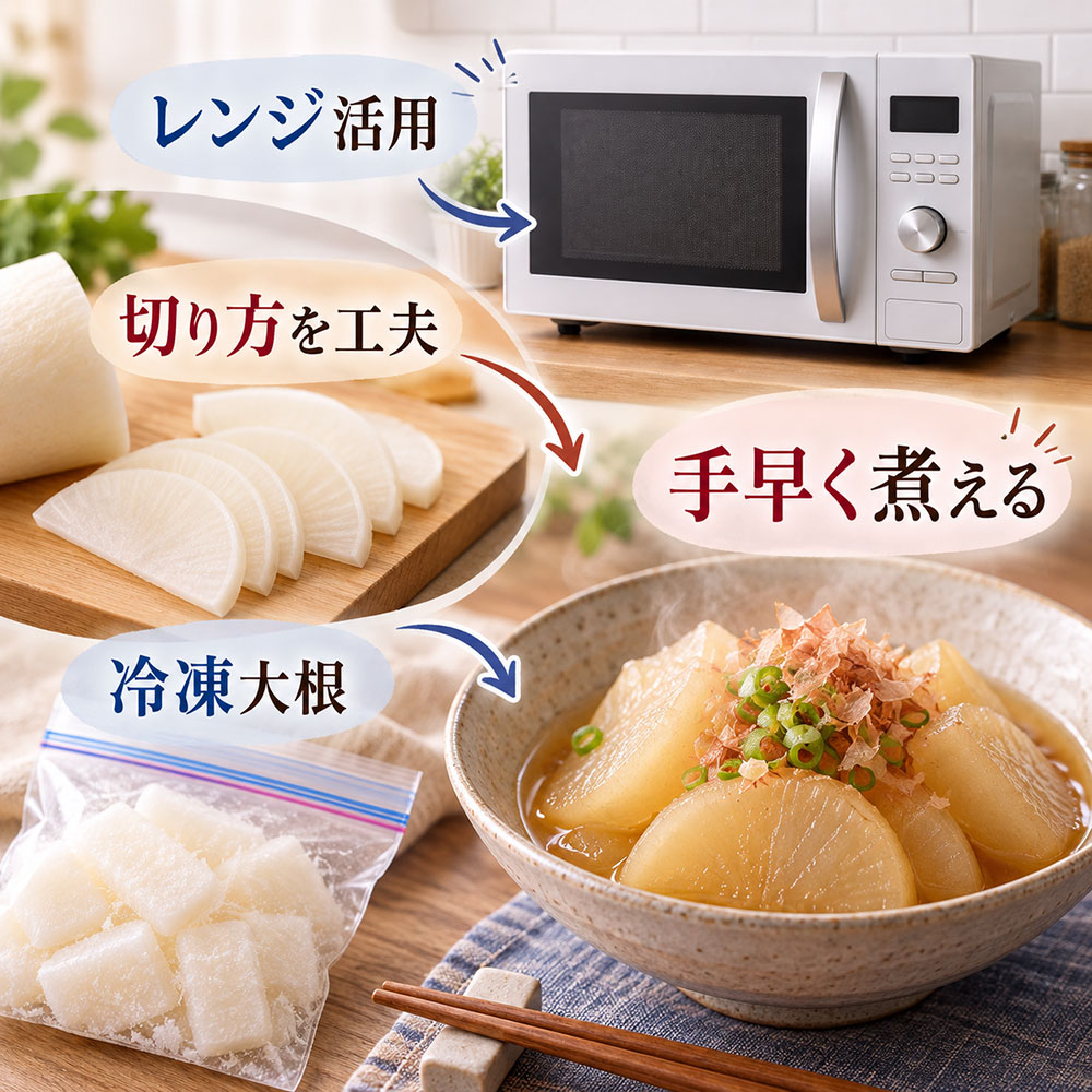 忙しい日にも便利!大根の煮物を手早く作る方法