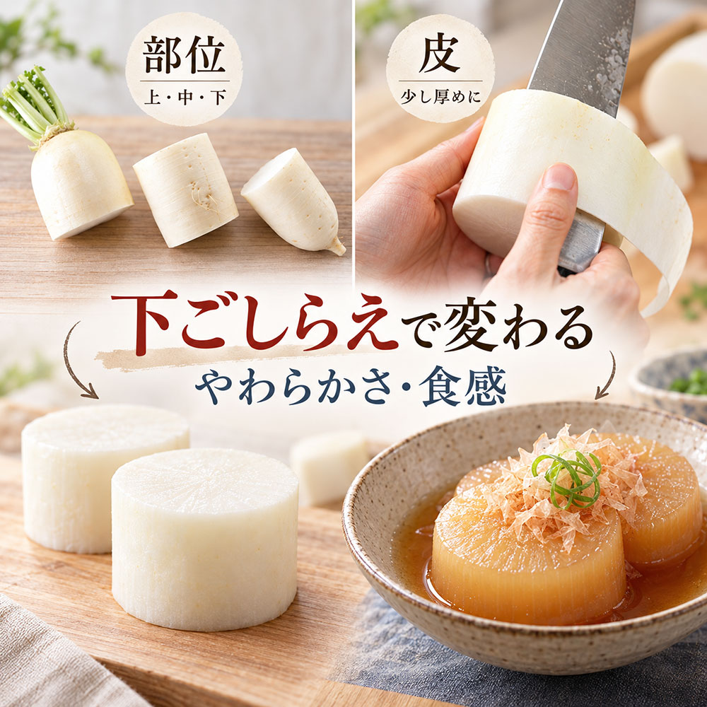 味しみ大根は下ごしらえから!煮る前に押さえたいポイント