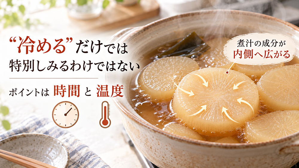 冷めると味が染み込むって本当?時間と温度の関係
