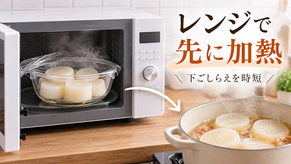 電子レンジで先に加熱!下ごしらえの時間を短縮する