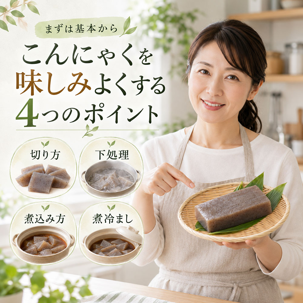 こんにゃくに味を染み込ませる方法は?まずは4つのコツをチェック