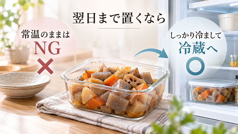 味をなじませるために一晩置いても大丈夫?