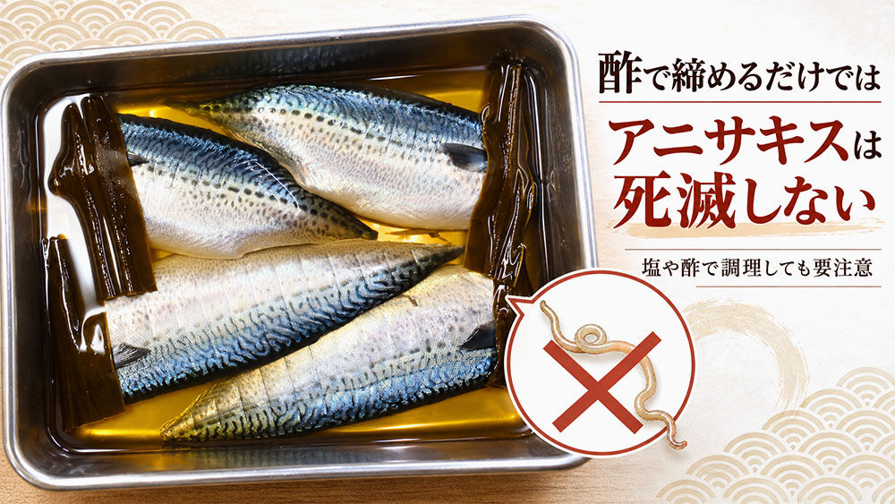 酢で締めてもアニサキスは死なない！