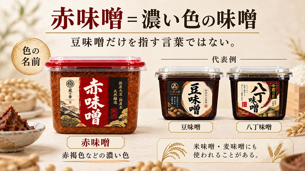 赤味噌は色による呼び名!豆味噌や八丁味噌との関係は?