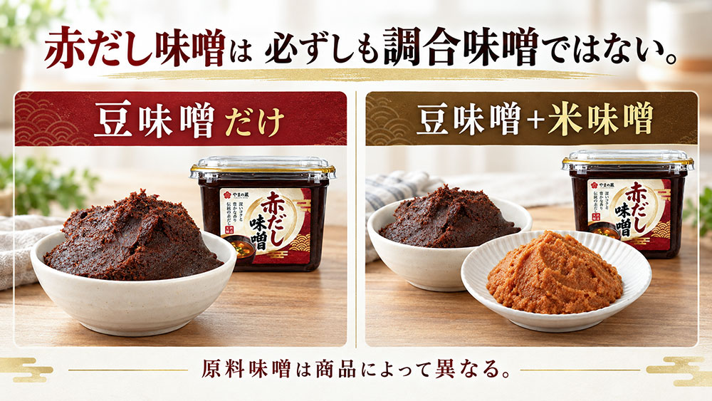赤だし味噌は必ず調合味噌?豆味噌だけの商品もある